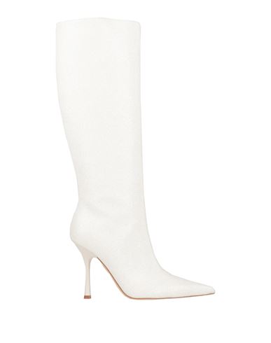 Shop Liu •jo Woman Boot White Size 8 Textile Fibers