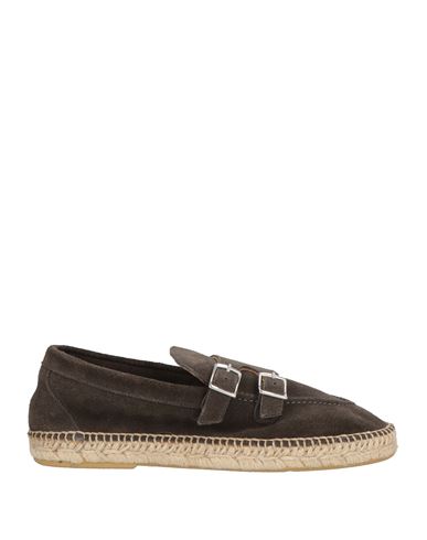 Lagoa Man Espadrilles Charcoal Size 7 Leather In Gray