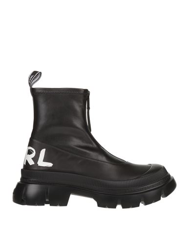 Karl Lagerfeld 60mm Logo-print Leather Ankle Boots In Black