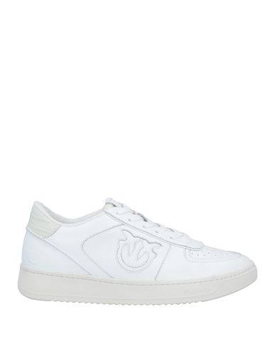 Shop Pinko Woman Sneakers White Size 6 Calfskin, Textile Fibers