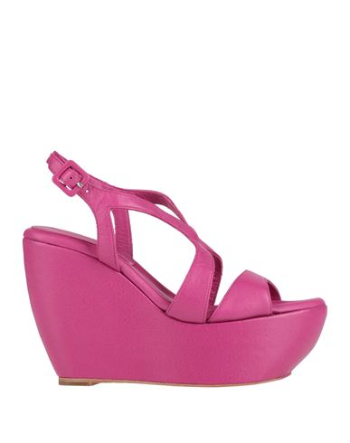 Paloma Barceló Woman Sandals Fuchsia Size 8 Leather In Pink