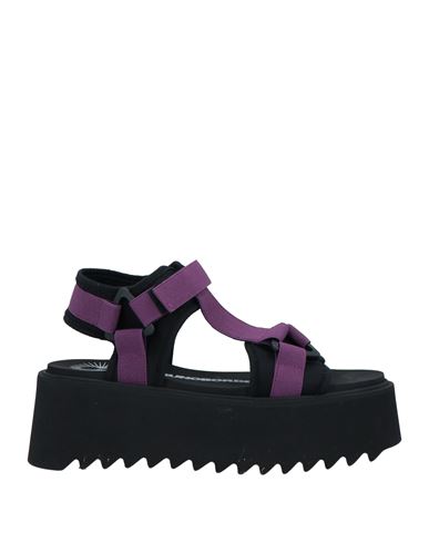Bruno Bordese Woman Sandals Purple Size 8 Textile Fibers