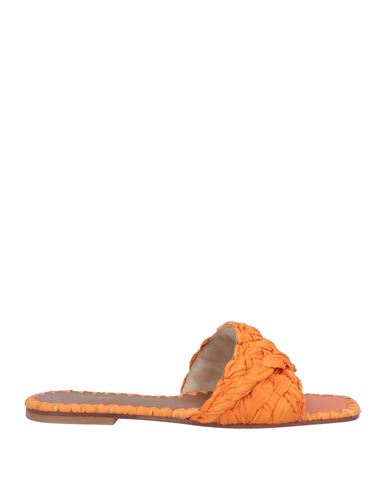 De Siena Woman Sandals Orange Size 8 Textile Fibers