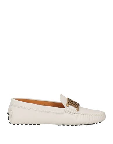 Tod's Woman Loafers Off White Size 7 Soft Leather