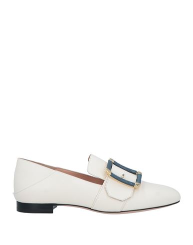 Bally Woman Loafers Ivory Size 9.5 Calfskin In White