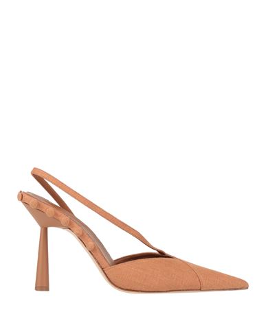 Gia Rhw Gia / Rhw Woman Pumps Camel Size 7 Textile Fibers In Beige