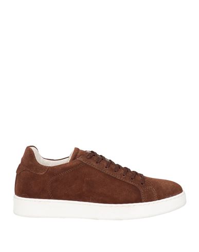 Cafènoir Man Sneakers Brown Size 8 Soft Leather