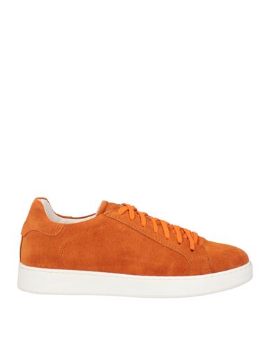 Cafènoir Man Sneakers Orange Size 9 Soft Leather