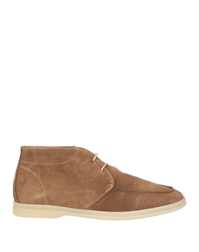 Shop Cafènoir Man Ankle Boots Khaki Size 9 Soft Leather In Beige