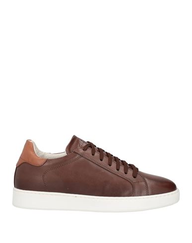 Cafènoir Man Sneakers Dark Brown Size 9 Soft Leather