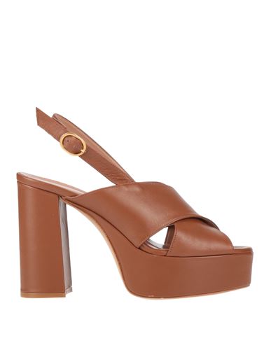 Konstantin Starke Woman Sandals Brown Size 10 Soft Leather