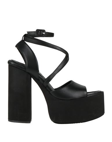 Paloma Barceló Woman Sandals Black Size 9.5 Soft Leather