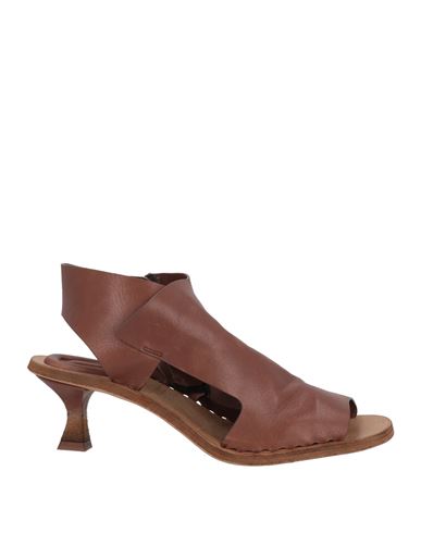 Officine Creative Italia Woman Sandals Brown Size 7 Soft Leather