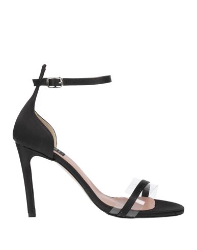 Islo Isabella Lorusso Woman Sandals Black Size 8 Textile Fibers, Pvc - Polyvinyl Chloride