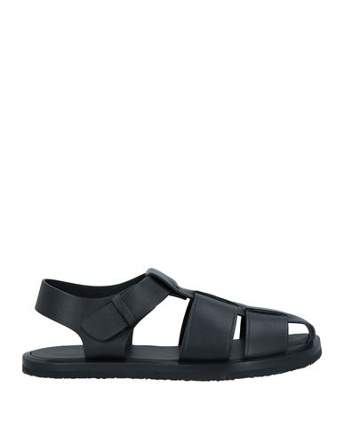 The Row Woman Sandals Black Size 11 Soft Leather In Black