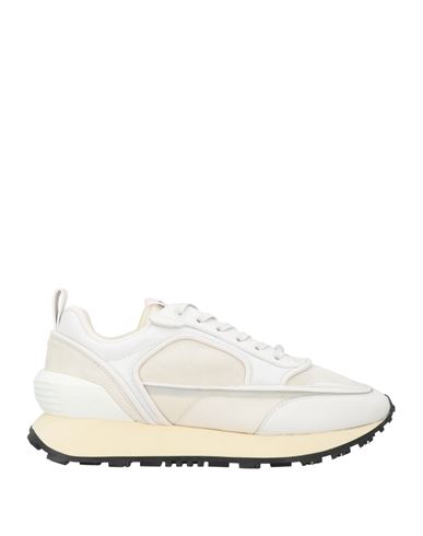 Shop Balmain Man Sneakers White Size 7 Calfskin, Polyamide, Elastane, Lambskin