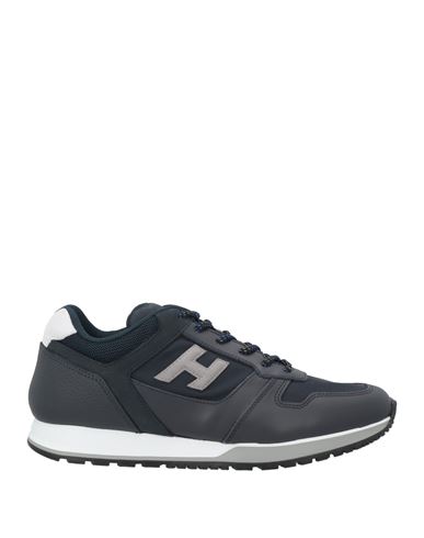 Hogan Man Sneakers Midnight Blue Size 8.5 Soft Leather, Textile Fibers