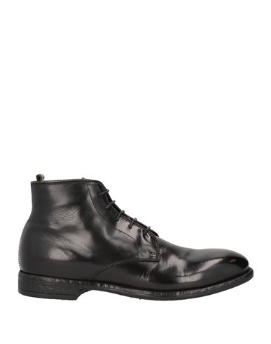 Officine Creative Italia Man Ankle Boots Black Size 9 Leather