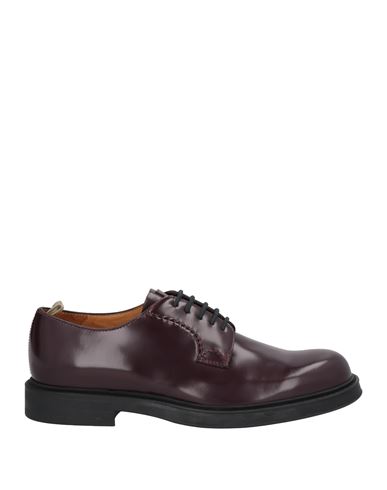 Officine Creative Italia Man Lace-up Shoes Deep Purple Size 8.5 Soft Leather