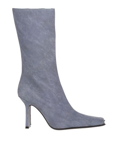 Miista Woman Knee Boots Slate Blue Size 10.5 Soft Leather