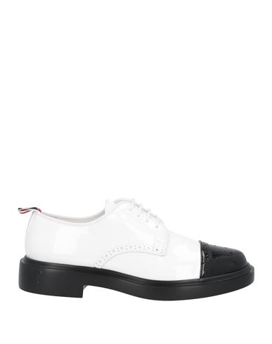 Thom Browne Woman Lace-up Shoes White Size 8 Soft Leather