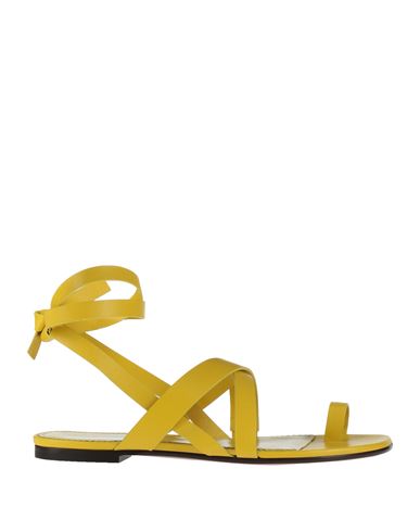 Emilio Pucci Woman Thong Sandal Yellow Size 8 Soft Leather