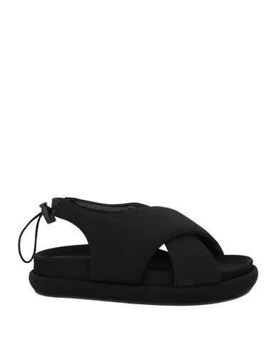 Gia Borghini Woman Sandals Black Size 11 Textile Fibers