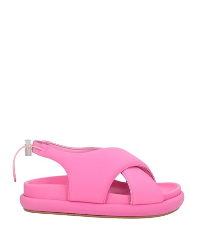 Gia Borghini Woman Sandals Pink Size 10 Textile Fibers