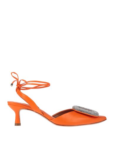 Vicenza ) Woman Pumps Orange Size 6 Soft Leather