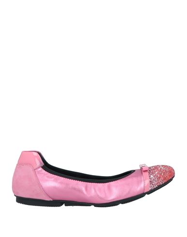 Shop Hogan Woman Ballet Flats Pink Size 8.5 Soft Leather, Textile Fibers