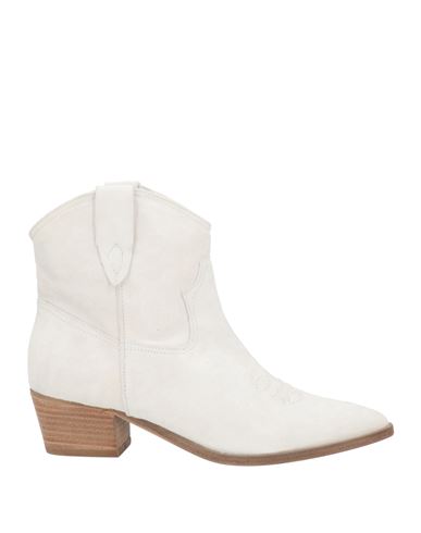 The Seller Woman Ankle Boots Ivory Size 9.5 Leather In White