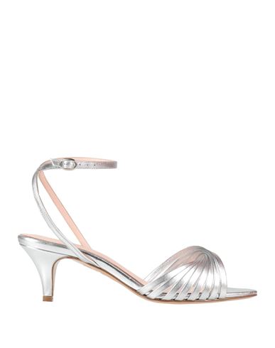 Anna F . Woman Sandals Silver Size 6 Leather In Silver
