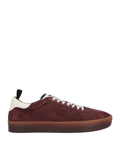 Officine Creative Italia Man Sneakers Burgundy Size 9 Soft Leather In Red