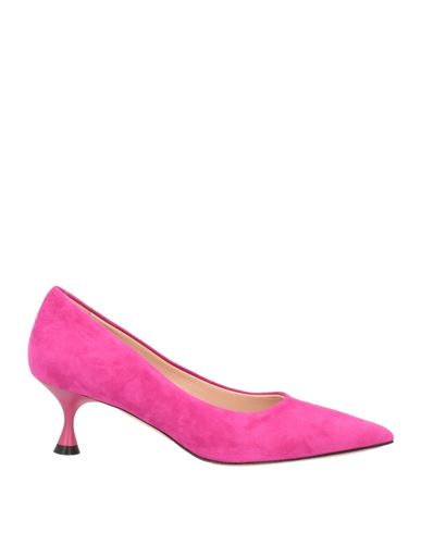Evaluna Woman Pumps Fuchsia Size 10 Soft Leather In Pink