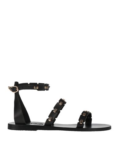 ANCIENT GREEK SANDALS ANCIENT GREEK SANDALS WOMAN SANDALS BLACK SIZE 7 COWHIDE 