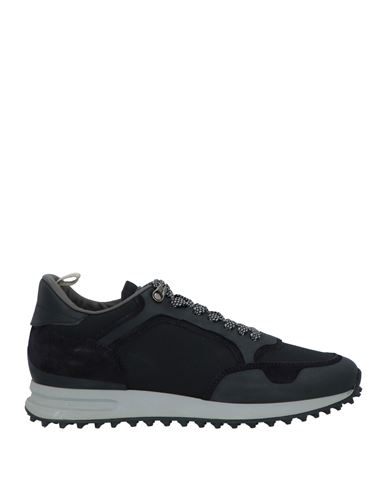 Officine Creative Italia Man Sneakers Black Size 8 Soft Leather, Textile Fibers