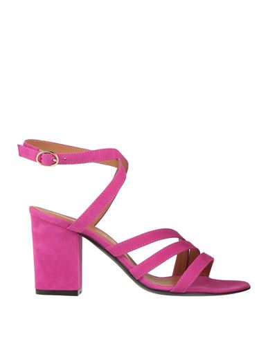 Via Roma 15 Woman Sandals Fuchsia Size 8 Leather In Pink