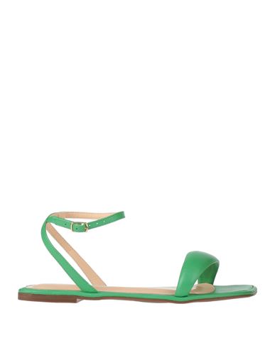 Cartechini Woman Sandals Green Size 10 Soft Leather