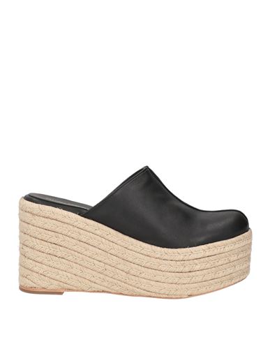 Paloma Barceló Woman Espadrilles Black Size 10 Leather