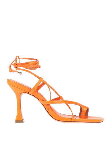 Cartechini Woman Thong Sandal Orange Size 9 Soft Leather