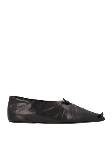 Jil Sander Woman Ballet Flats Black Size 7 Soft Leather In Black