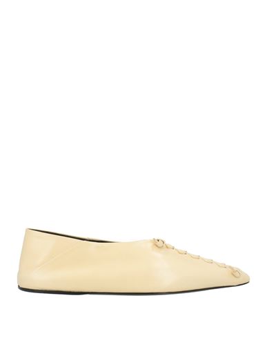 Jil Sander Woman Ballet Flats Ivory Size 7.5 Soft Leather In White