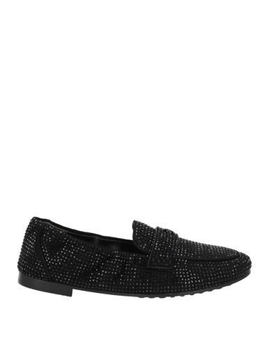 Tory Burch Woman Loafers Black Size 8 Leather In Black