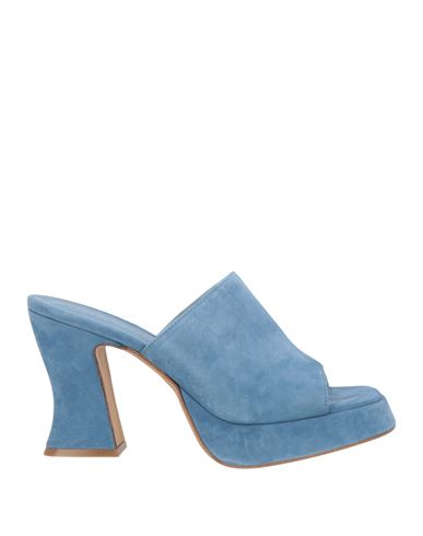 ROBERTO FESTA ROBERTO FESTA WOMAN SANDALS PASTEL BLUE SIZE 8 LEATHER 