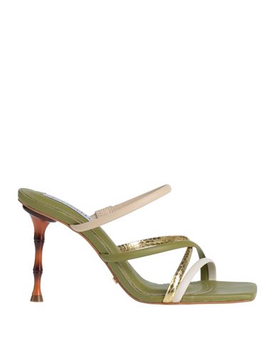 Cecconello Woman Sandals Military Green Size 7 Textile Fibers