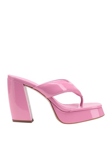 Gia Borghini Woman Thong Sandal Pink Size 8 Leather In Pink