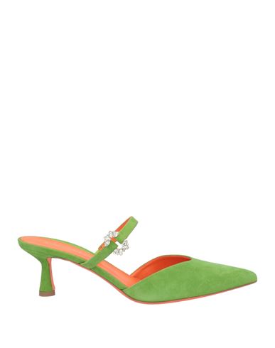 Aldo Castagna Woman Mules & Clogs Green Size 6 Soft Leather