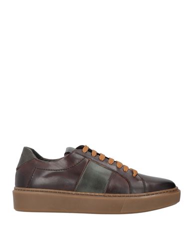 Baldinini Man Sneakers Dark Brown Size 13 Soft Leather