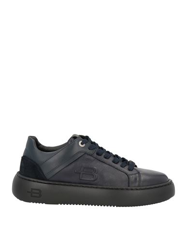 Baldinini Man Sneakers Midnight Blue Size 12 Soft Leather