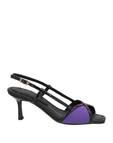 Daniele Ancarani Woman Sandals Mauve Size 8 Soft Leather, Textile Fibers In Purple